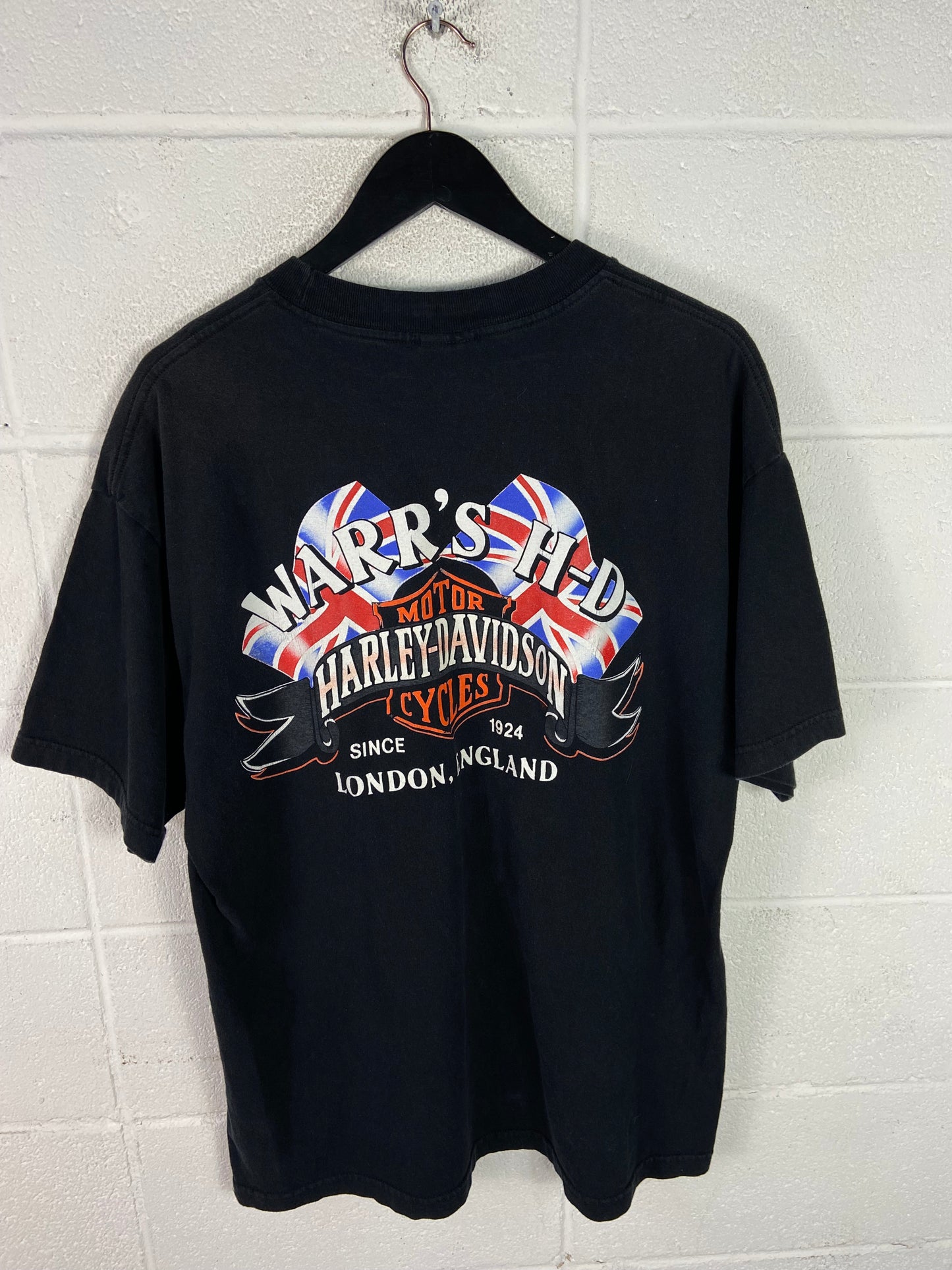 VTG Harley Davidson Warrs London Tee Sz XL