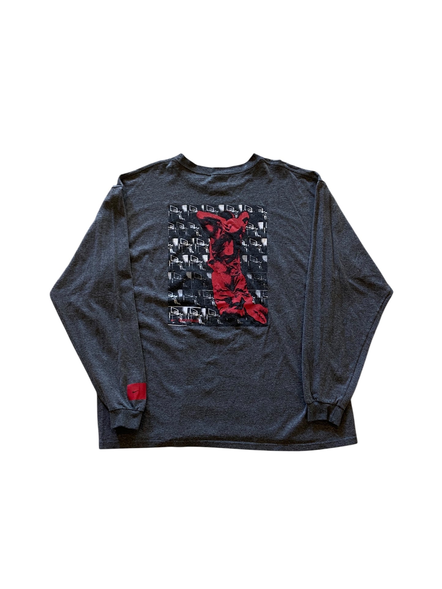 VTG Nike Basketball Dunking Graphic L/S Tee Sz XL