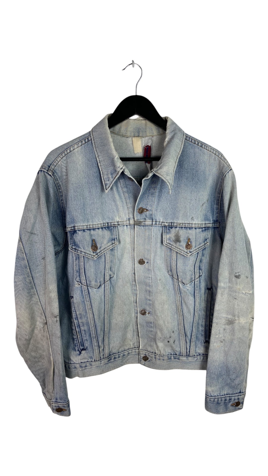 VTG Big Mac Faded Blue Denim Trucker Jacket Sz L