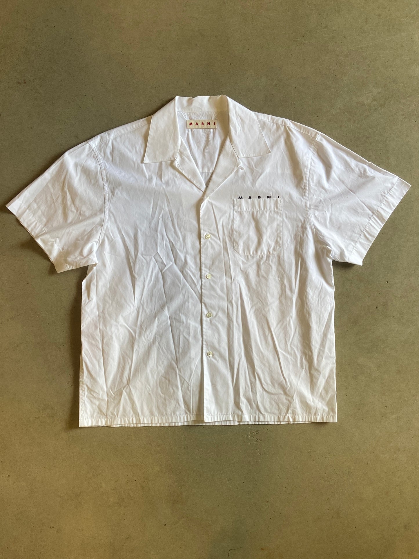 Marni Resort White Button Up Shirt Sz XL