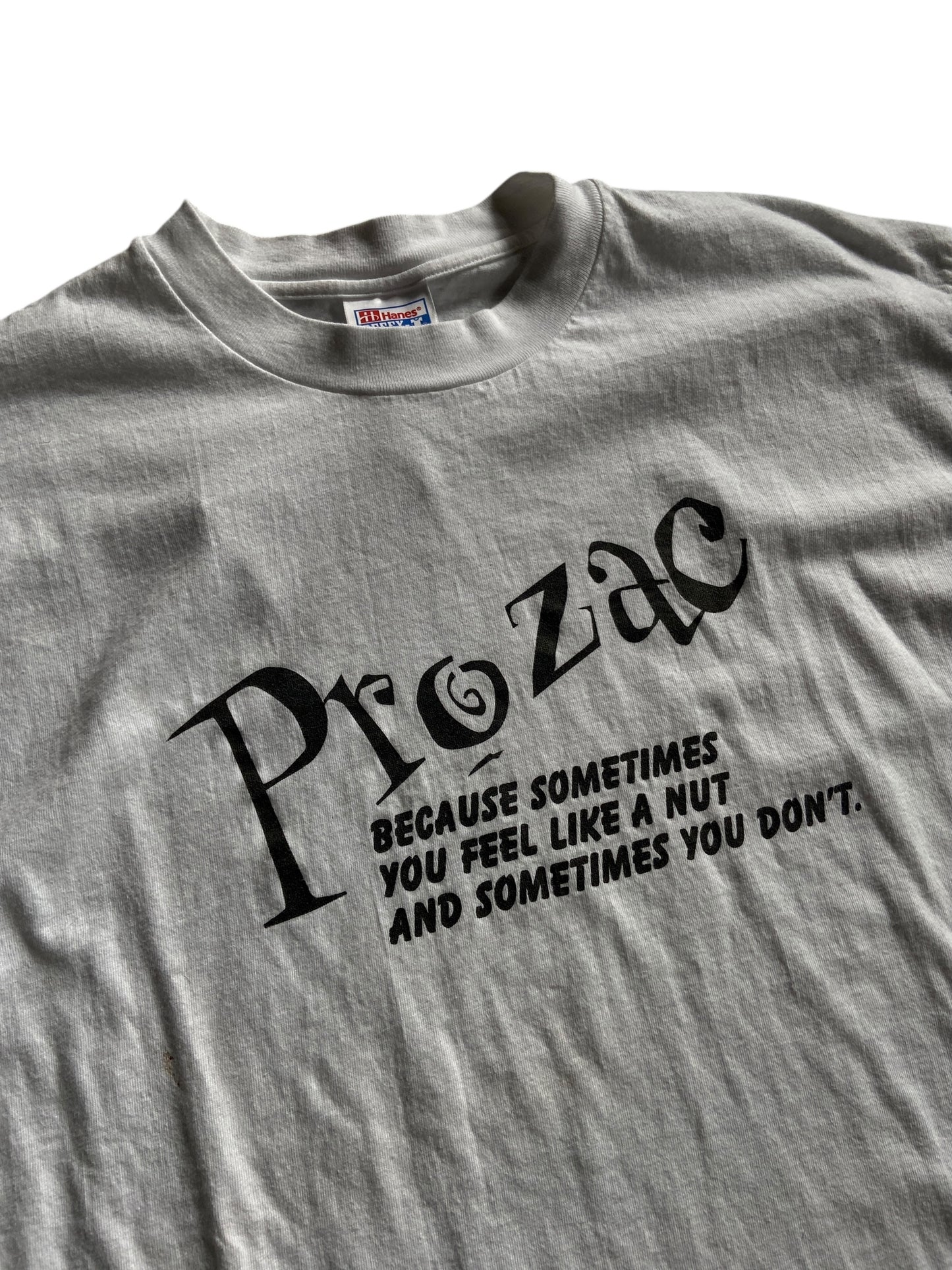 VTG Prozac Text Tee Sz XL