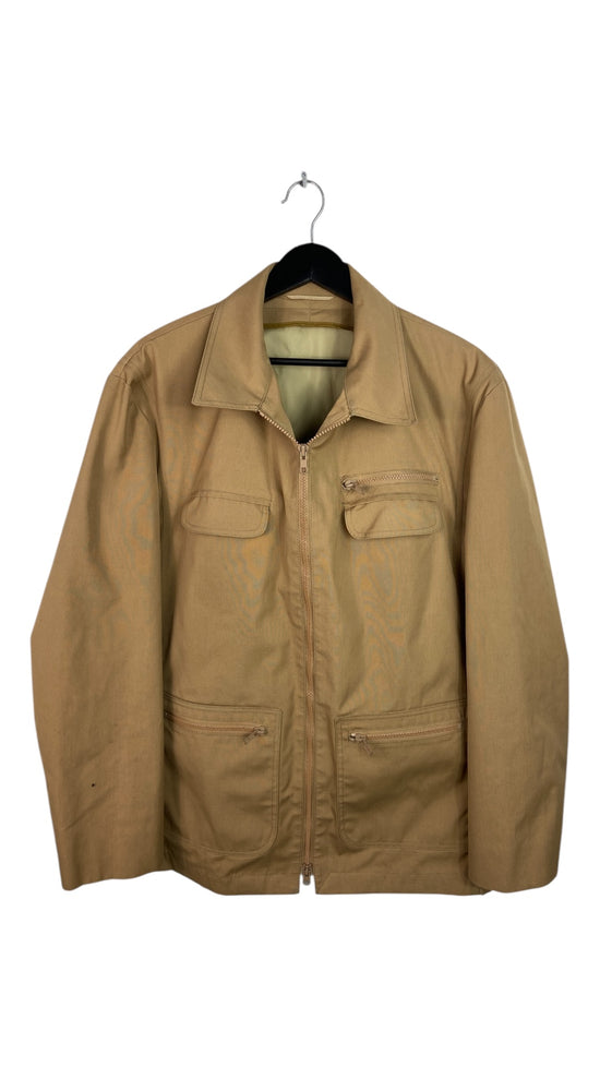 VTG Tan Long Work Jacket Sz L