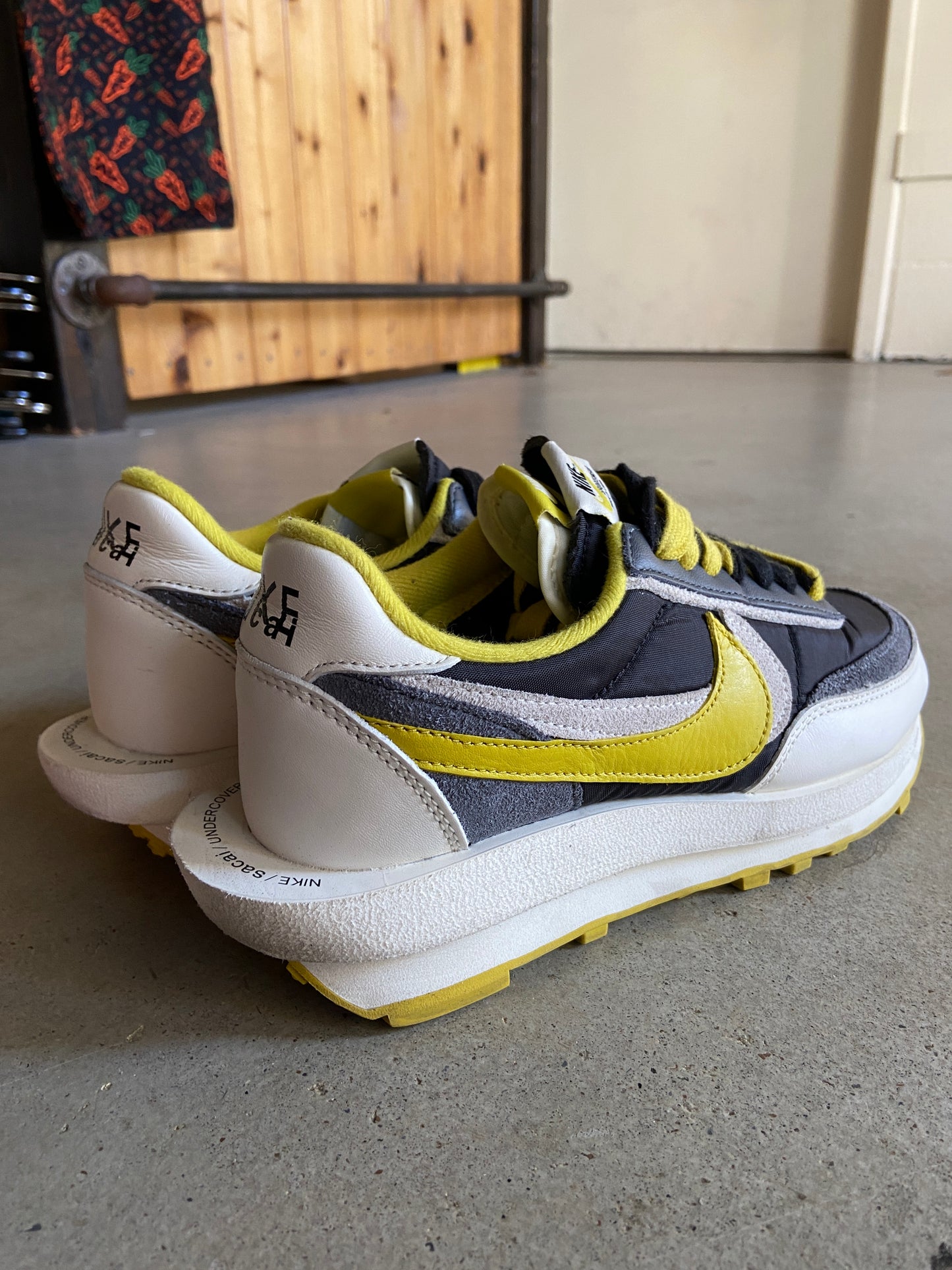 Preowned sacai x Undercover x Nike LDWaffle 'Bright Citron' Sz 7.5W/9M
