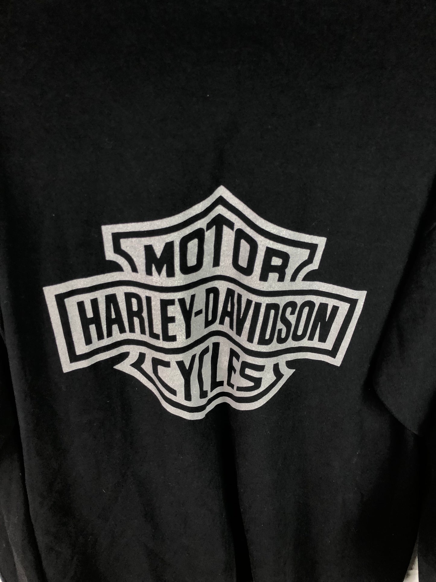 VTG Harley Davidson Silver Logo L/S Tee Sz XL