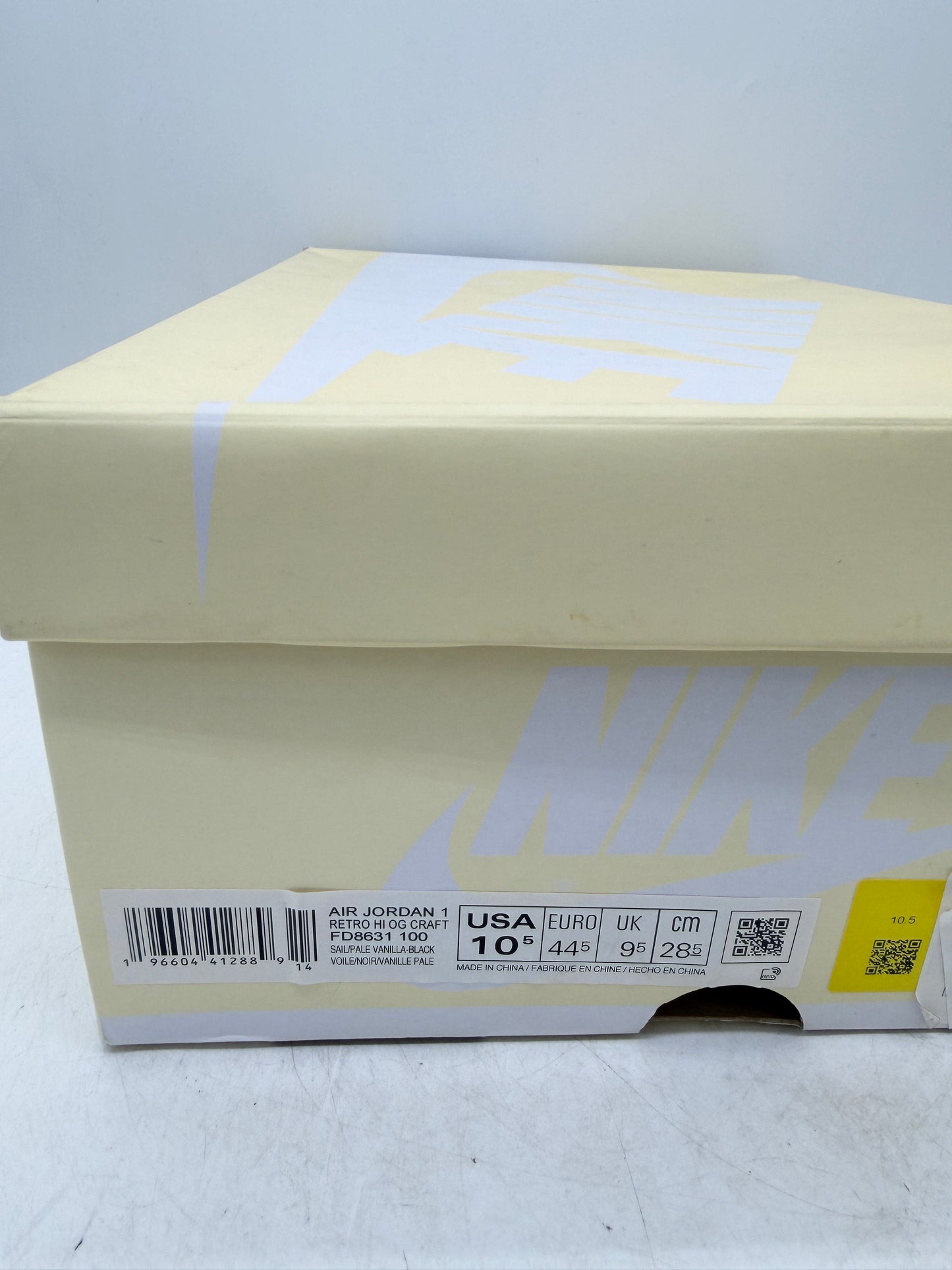 Preowned 2023 Air Jordan 1 Retro High OG Craft 'Vibrations of Naija' Sz 10.5M/12W FD8631-100