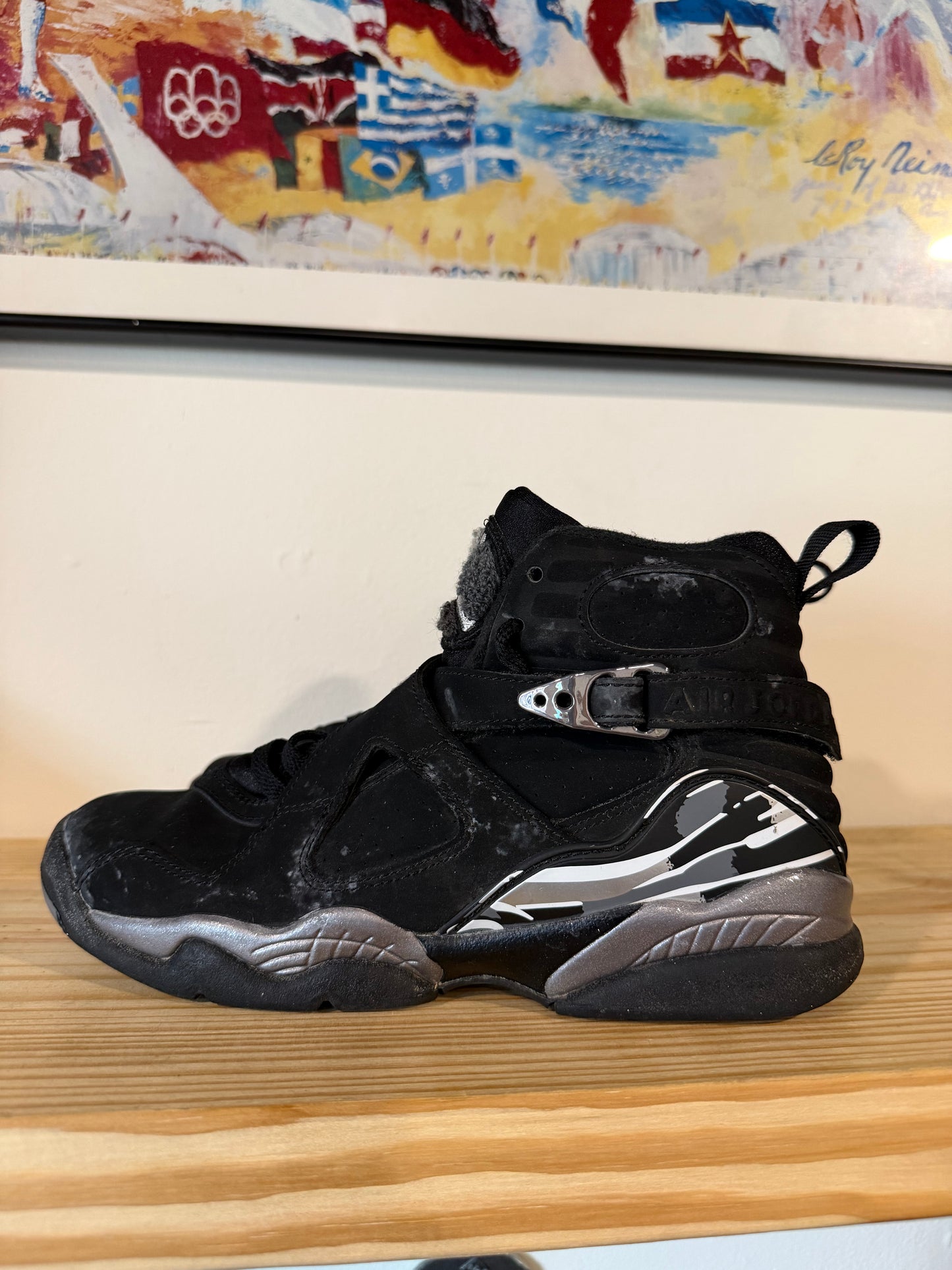 Preowned Jordan 8 Retro Chrome (2015) (GS) Sz 5.5Y