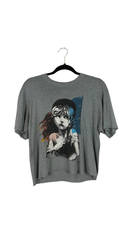 VTG Les Miserables Crop Tee Sz S