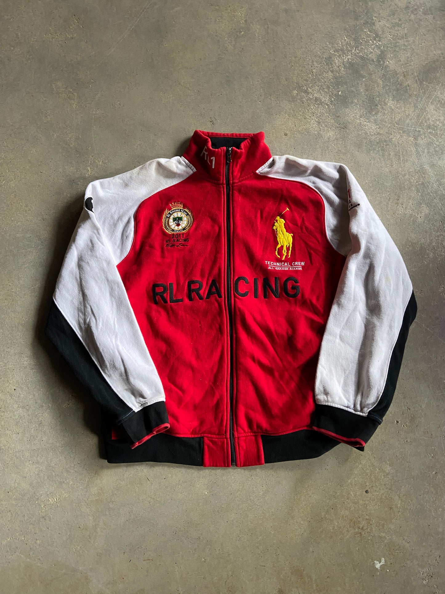 VTG Polo Ralph Lauren Italia RL Racing Team Jacket Sz 2XL