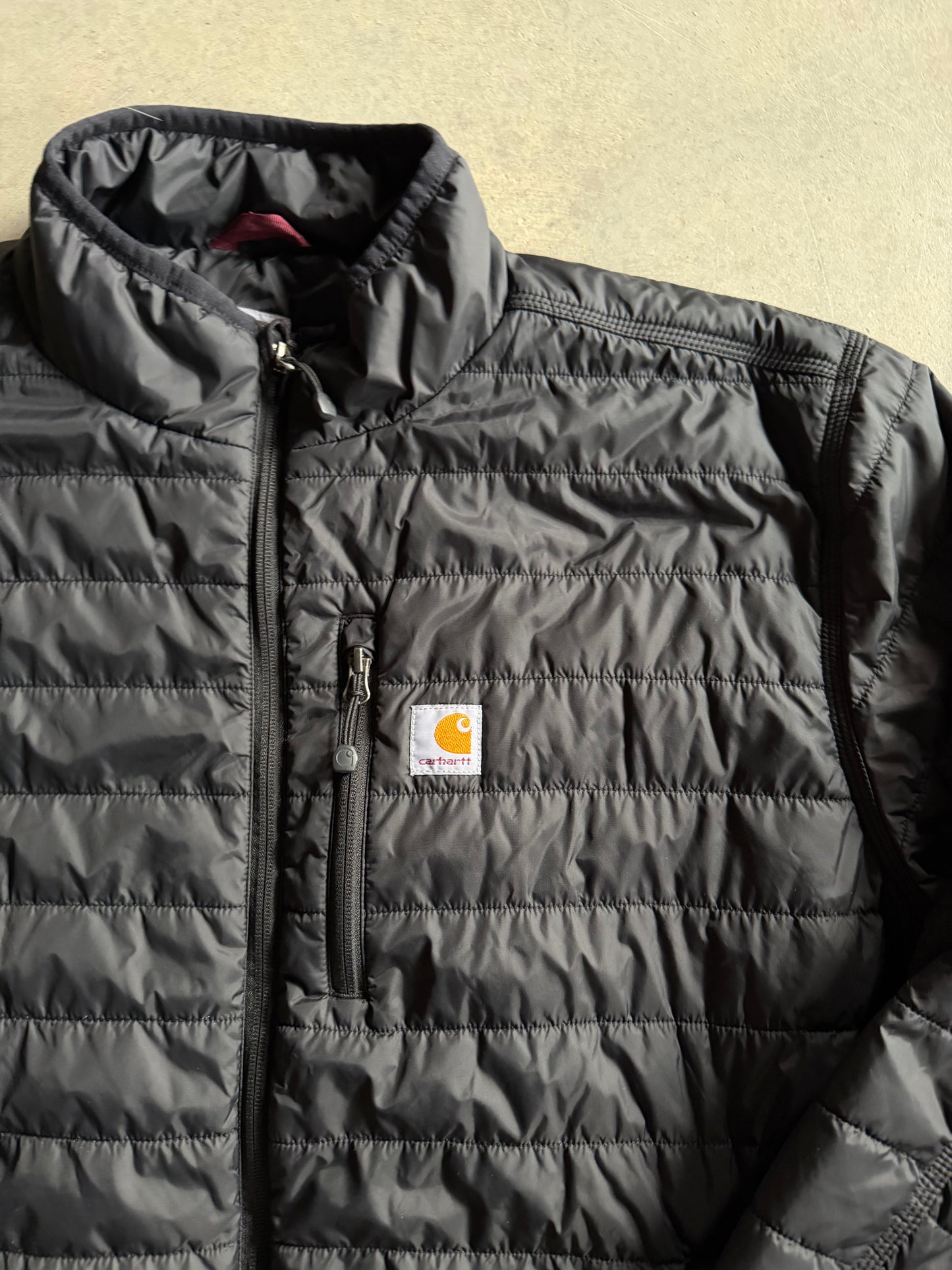 Carhartt Gray Puffer Jacket Sz 2XL
