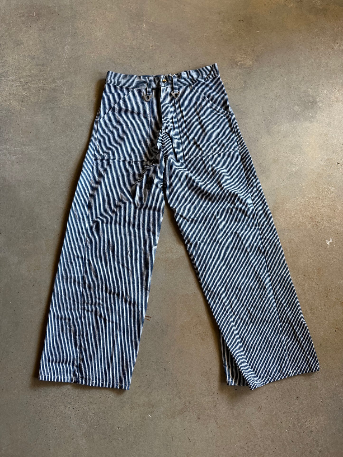 Reworked david turner Hickory Stripped Baggy Pants Sz 34x31