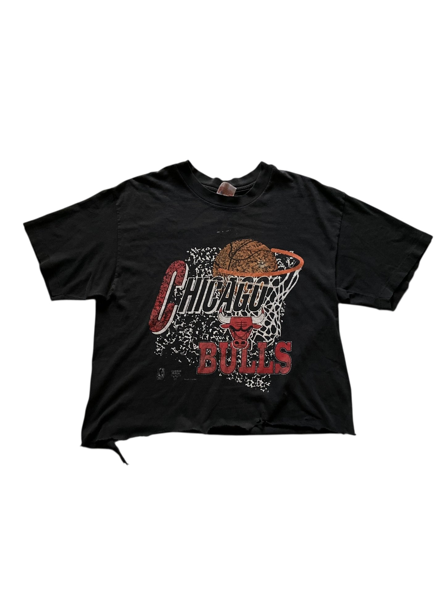 VTG Thrashed Chicago Bulls Tee Sz M