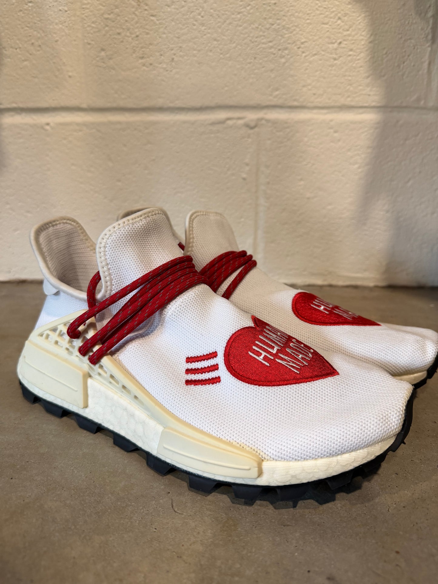 Preowned adidas NMD HU Pharrell Human Made White Red