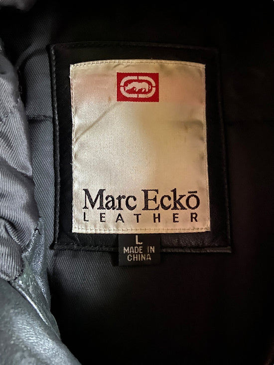 VTG Mark Ecko Complex Leather Jacket Sz L