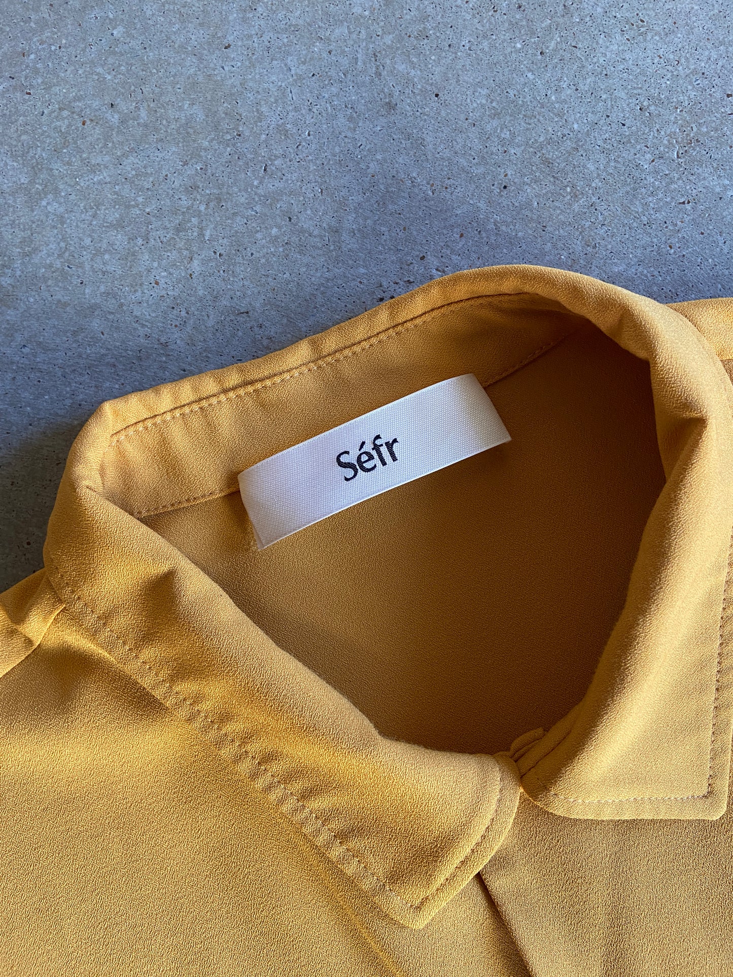 Sefr Mustard Button Up Shirt Sz L/XL