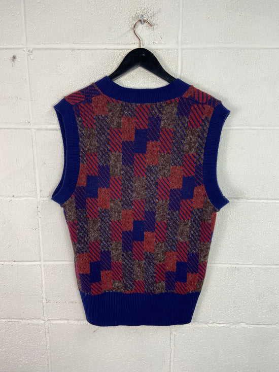 VTG 70's Sweater Vest Sz XL