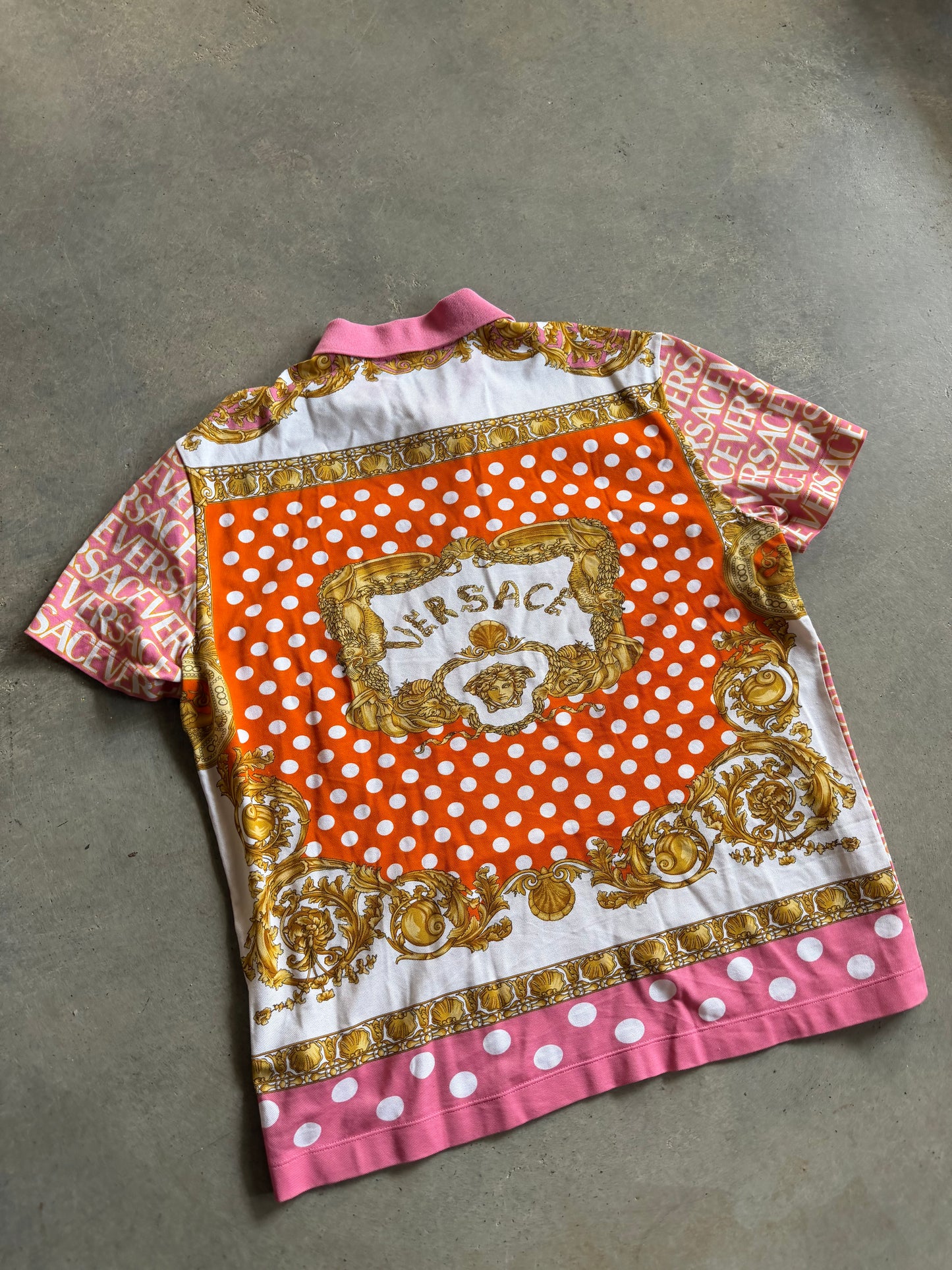 Versace Pink Polo Shirt Sz XL/2XL