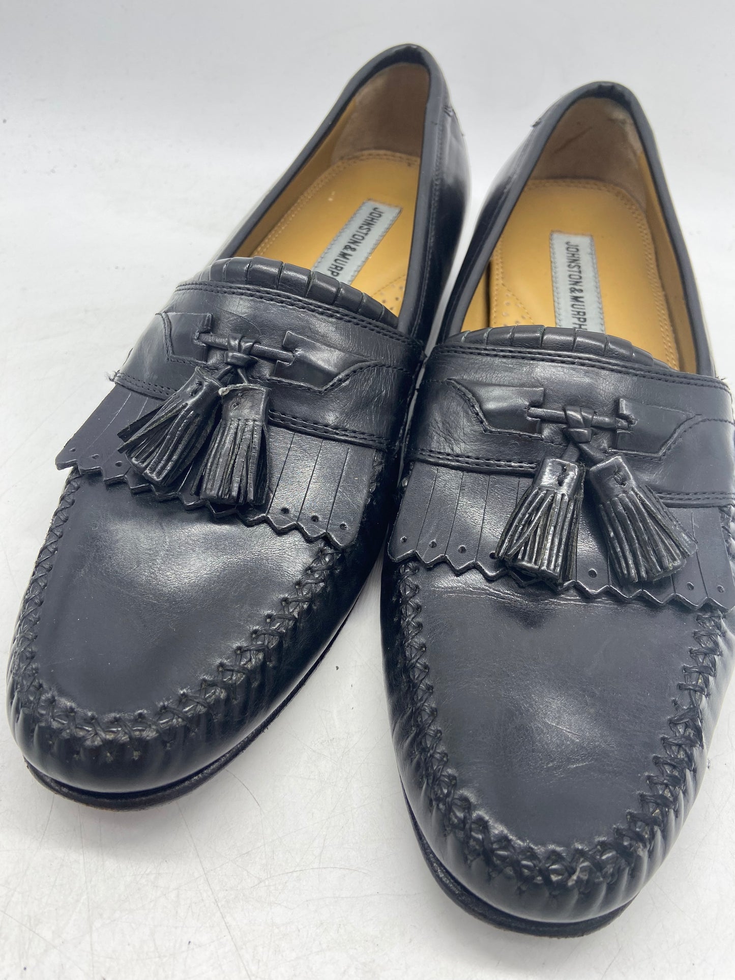 Johnston & Murphy Black Tassel Loafers Sz 10.5M/12W