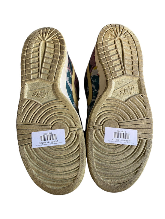 Preowned Nike Dunk Low Community Garden Size 11.5M/13W