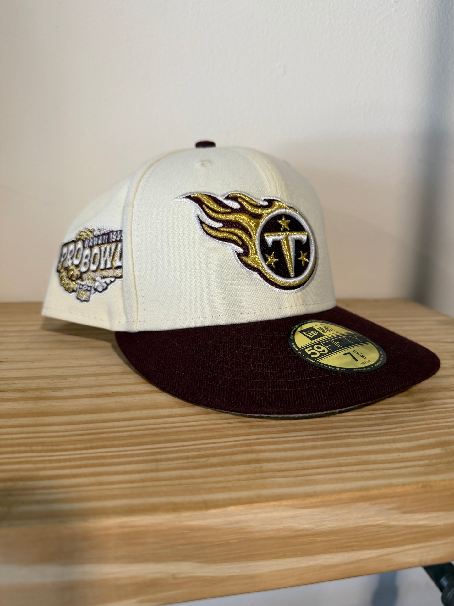 Tennessee Titans 59Fifty Probowl Bronze Fitted Sz 7 5/8