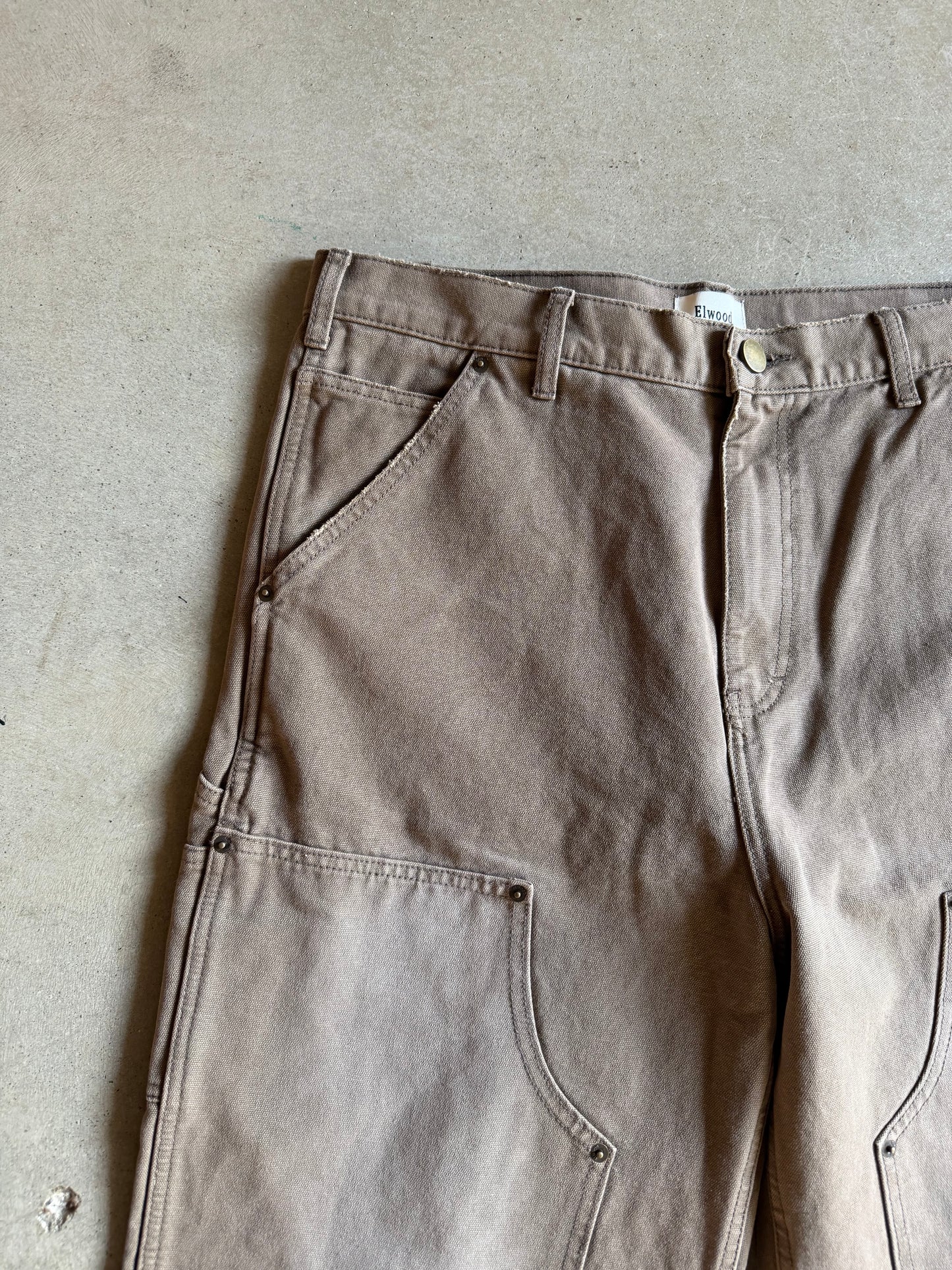 Elwood Brown Double Knee Light Brown Pants Sz 36x31