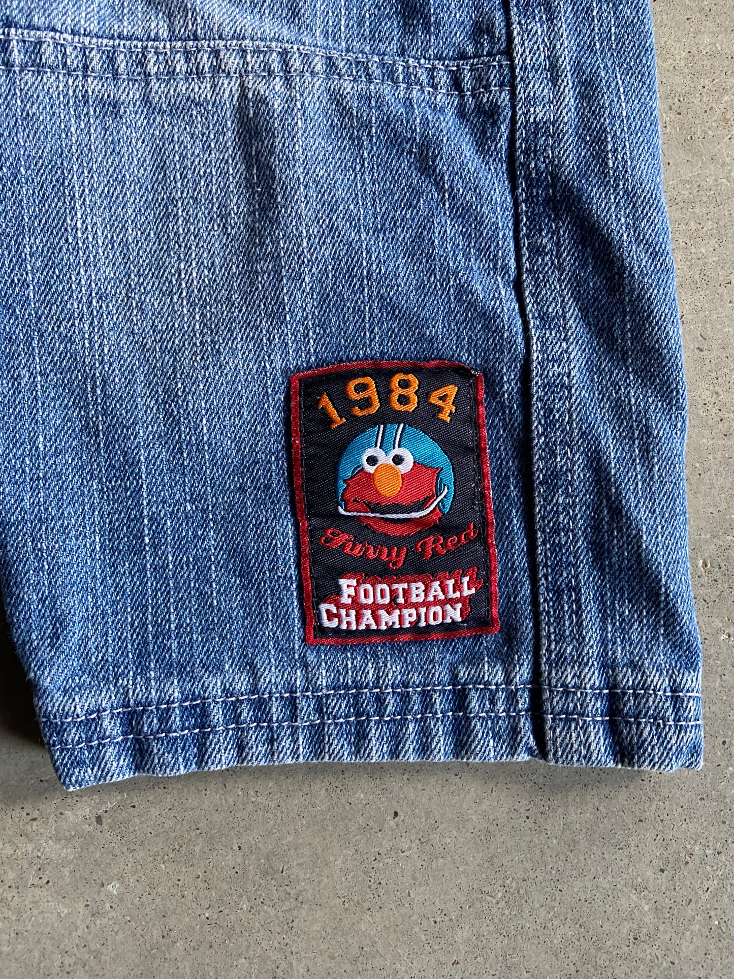 Y2K Sesame Street Elmo Cargo Jeans Sz 2T
