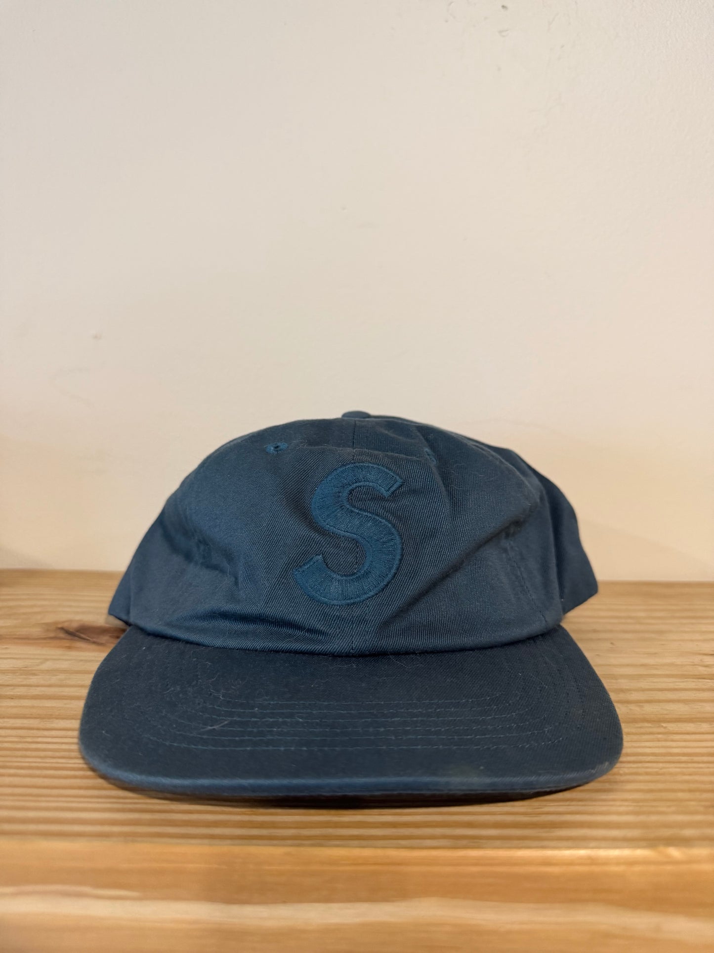 Supreme Tonal Logo 6 Panel Slate Hat