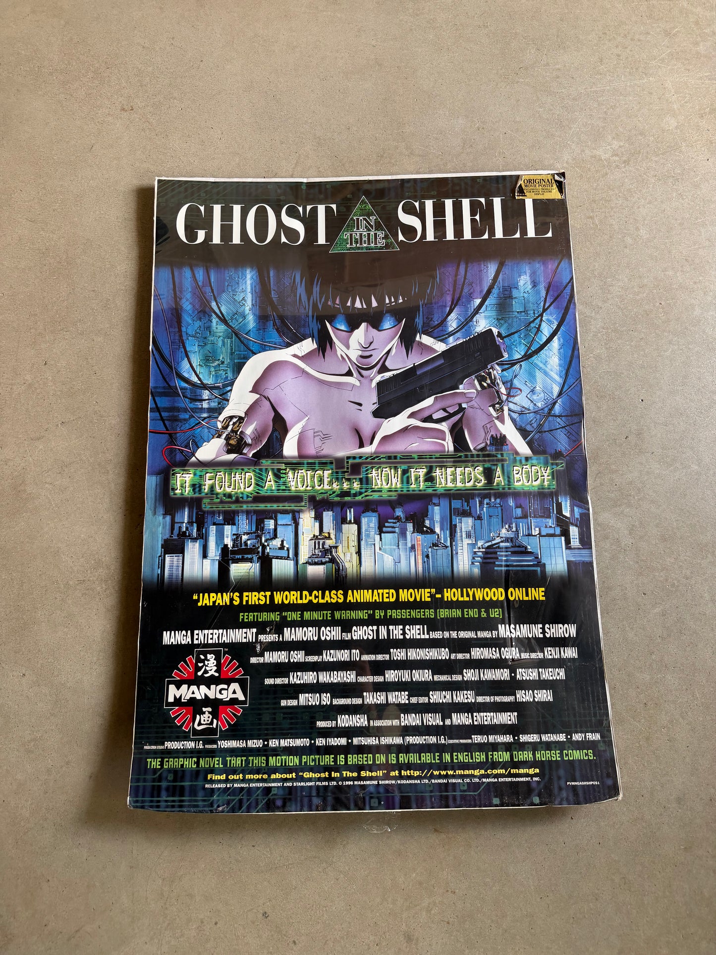 Original Ghost In The Shell 1996 Manga Entertainment Poster