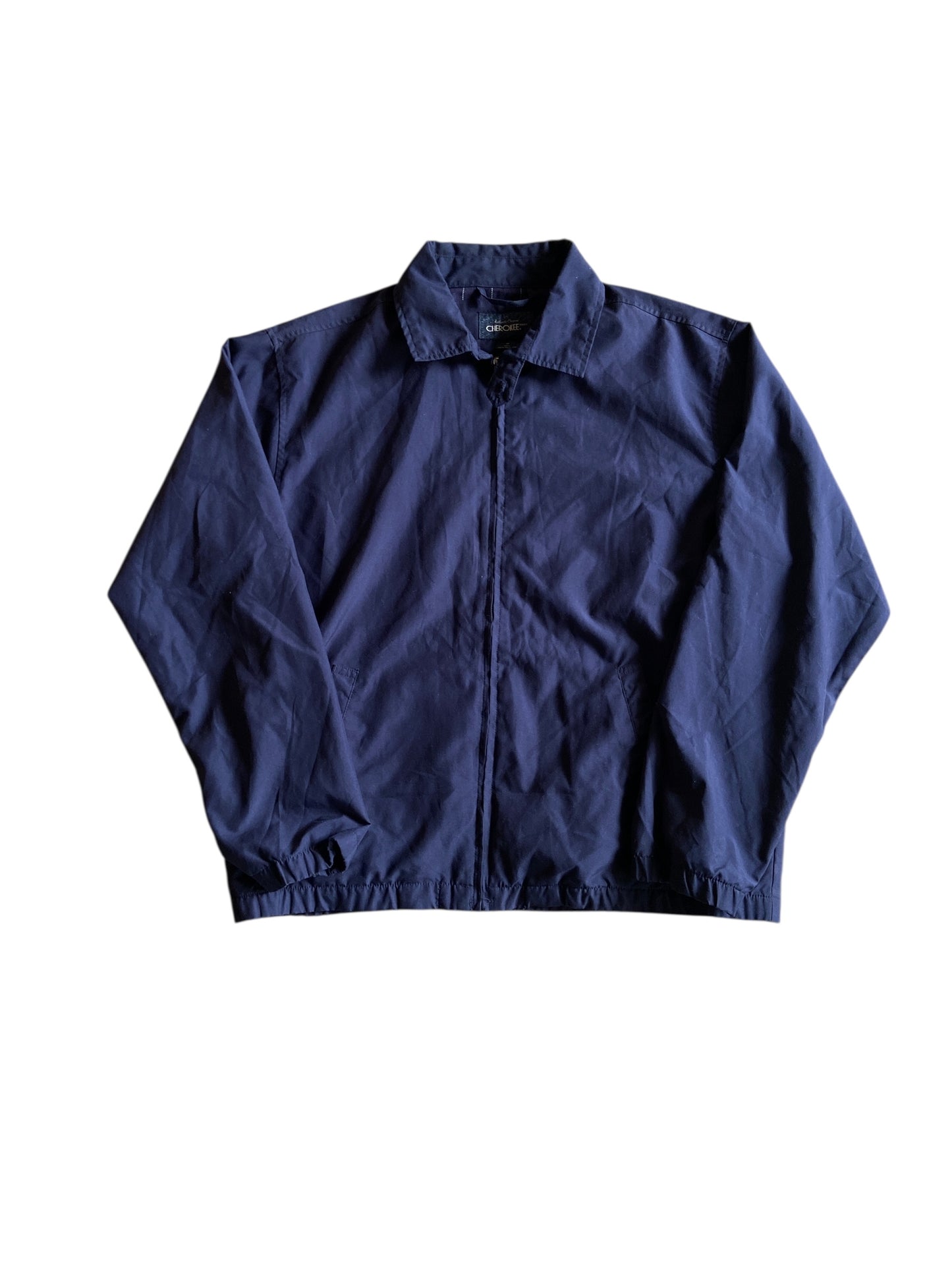 VTG Cherokee Navy Blue Harrington Jacket Sz M