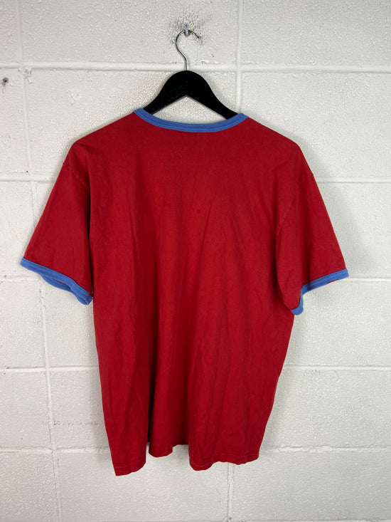 Y2K Nike Sportswear Red Ringer Tee Sz XL