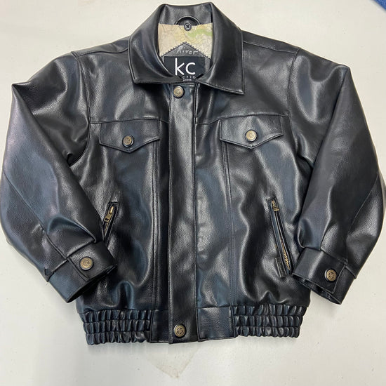 Kids KC Collection Leather Jacket Sz Yth L