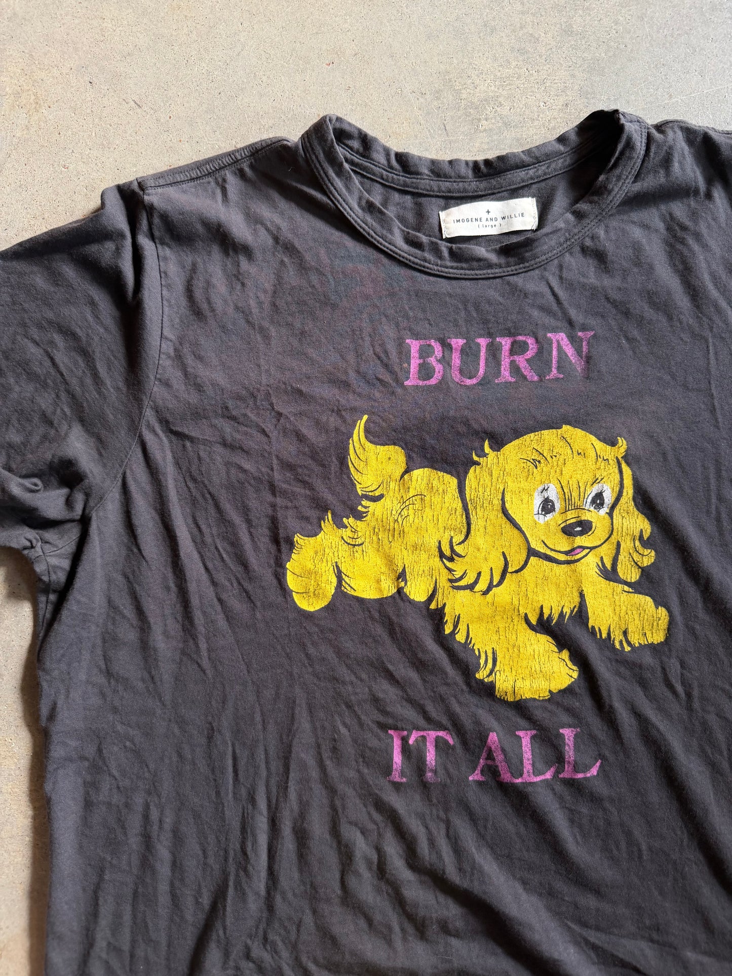Imogene & Willie Burn It All Tee Sz L