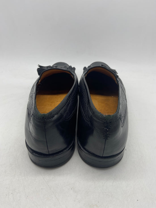 VTG Johnston & Murphy Black Tassel Loafers Sz 10.5M/12W