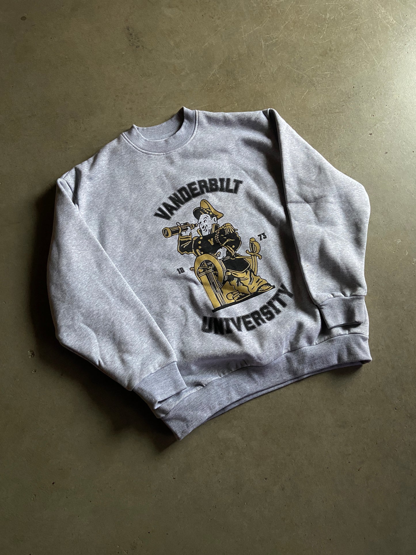 Hand Printed Vanderbilt Commodore Color Logo Sweater