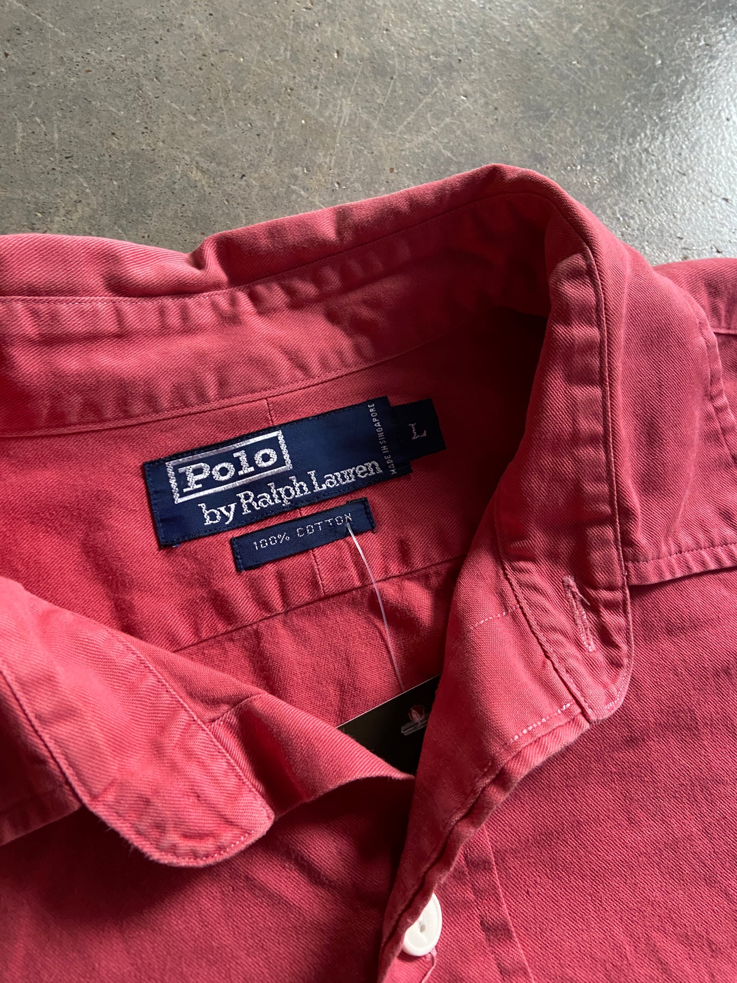 VTG Polo Ralph Lauren Florida Pink Button Up Shirt Sz XL