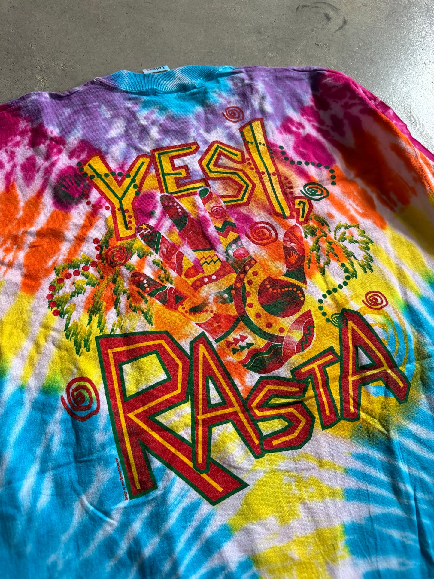 VTG 1996 Reggae Fest World Party Festival Tye Dye Tee Sz XL