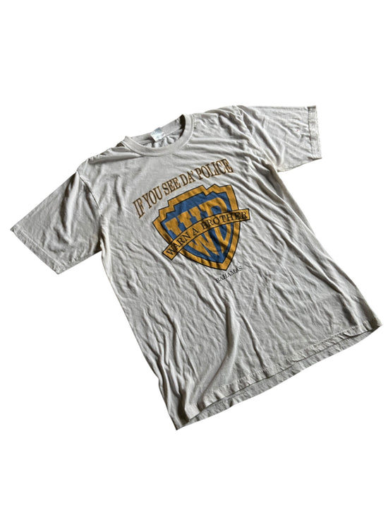 VTG If You See Da Police Warn A Brother Tee Sz L/XL