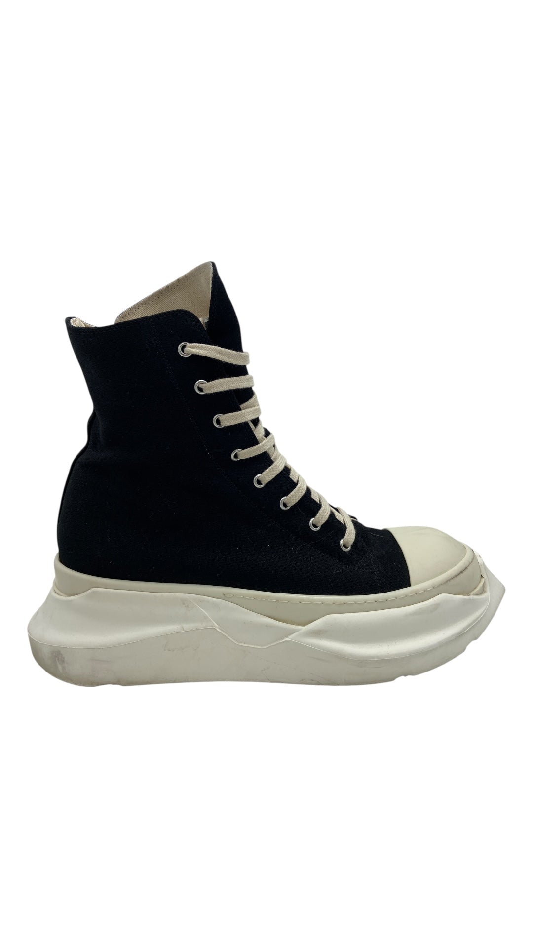 Rick Owens DRKSHDW Strobe Abstract High Cotton Nylon Black Milk Sz 12M/45 Eu