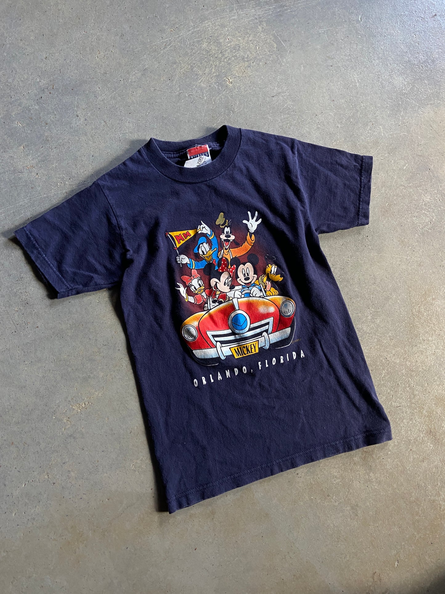 Vintage Kids Mickey Mouse And Friends Orlando Tee Sz YTH Small