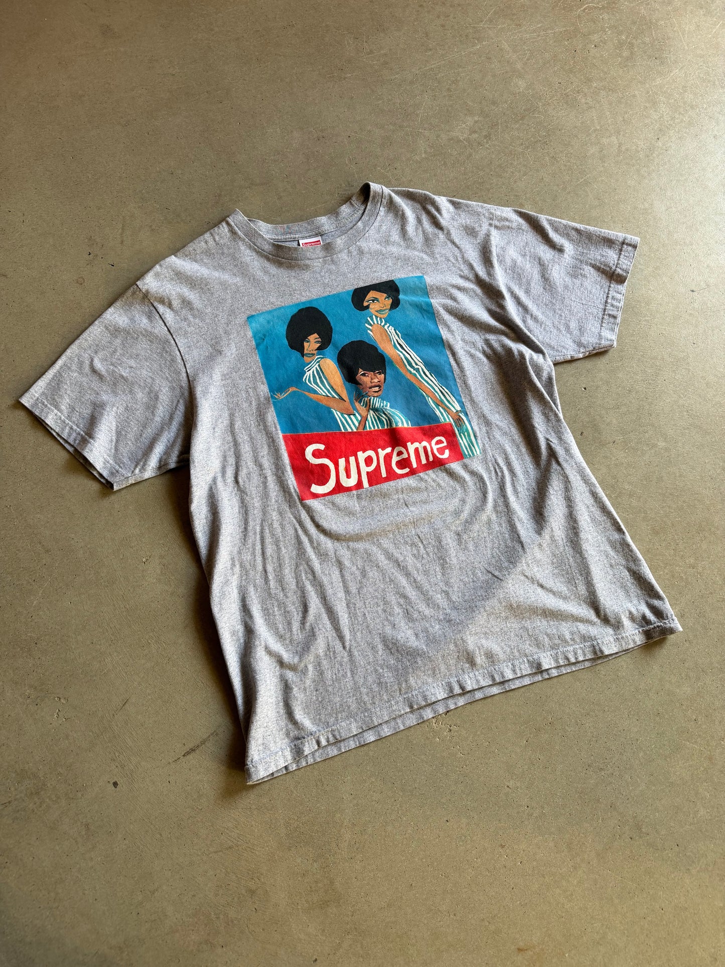 Supreme Group Heather Gray Tee Sz L