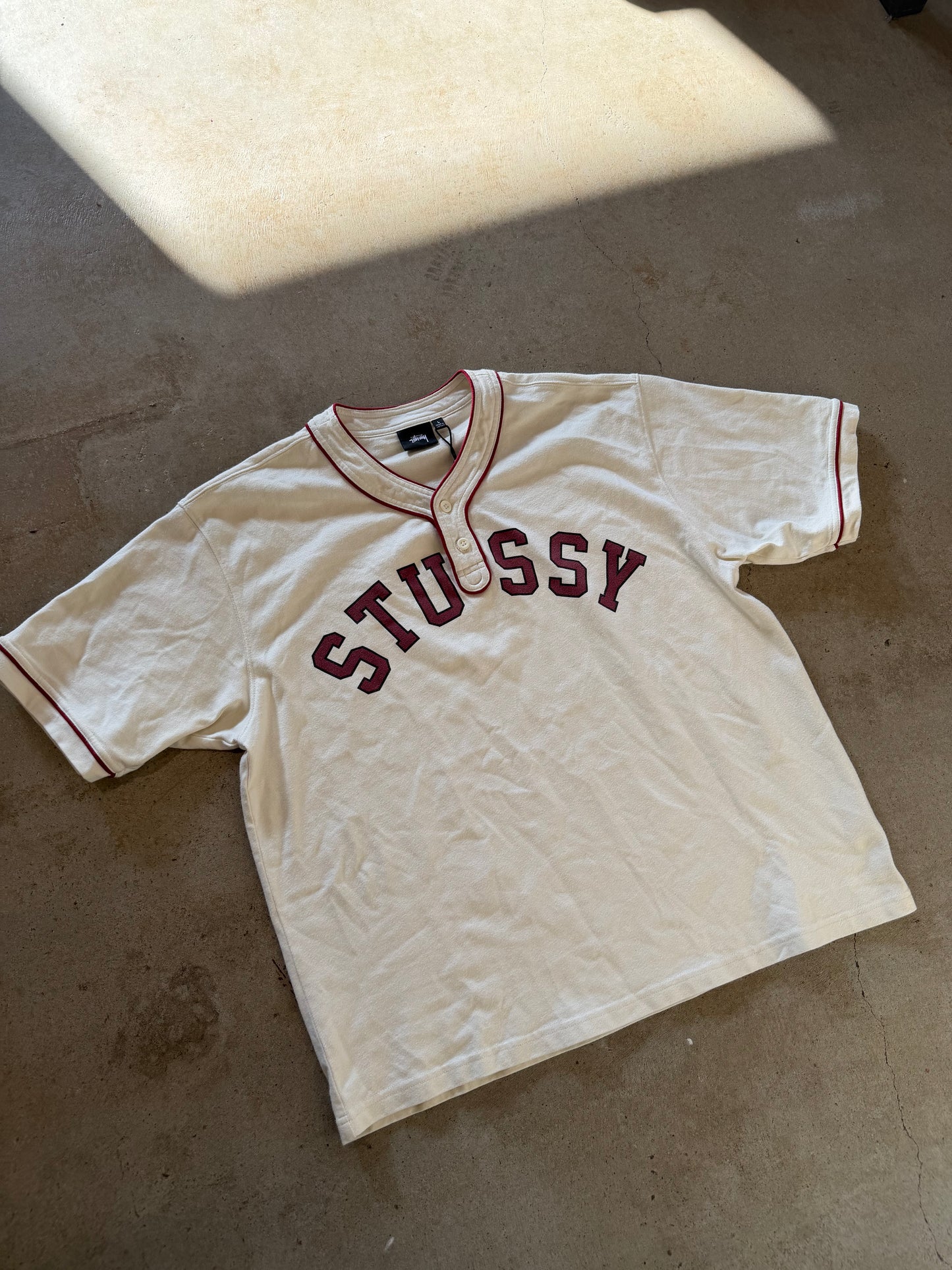 Stussy Arch Baseball Jersey Sz L