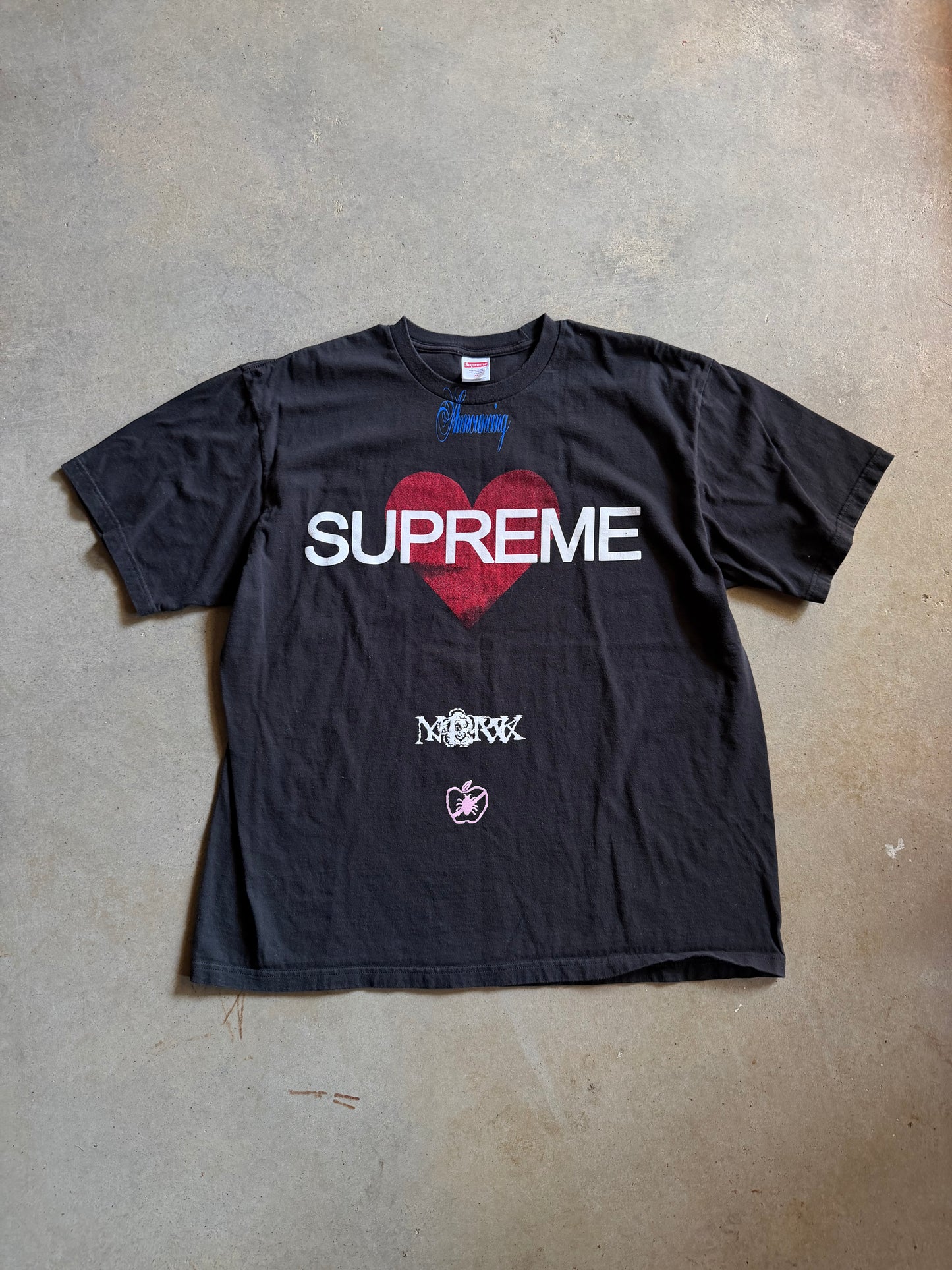 Supreme Announcing Black Tee Sz XL