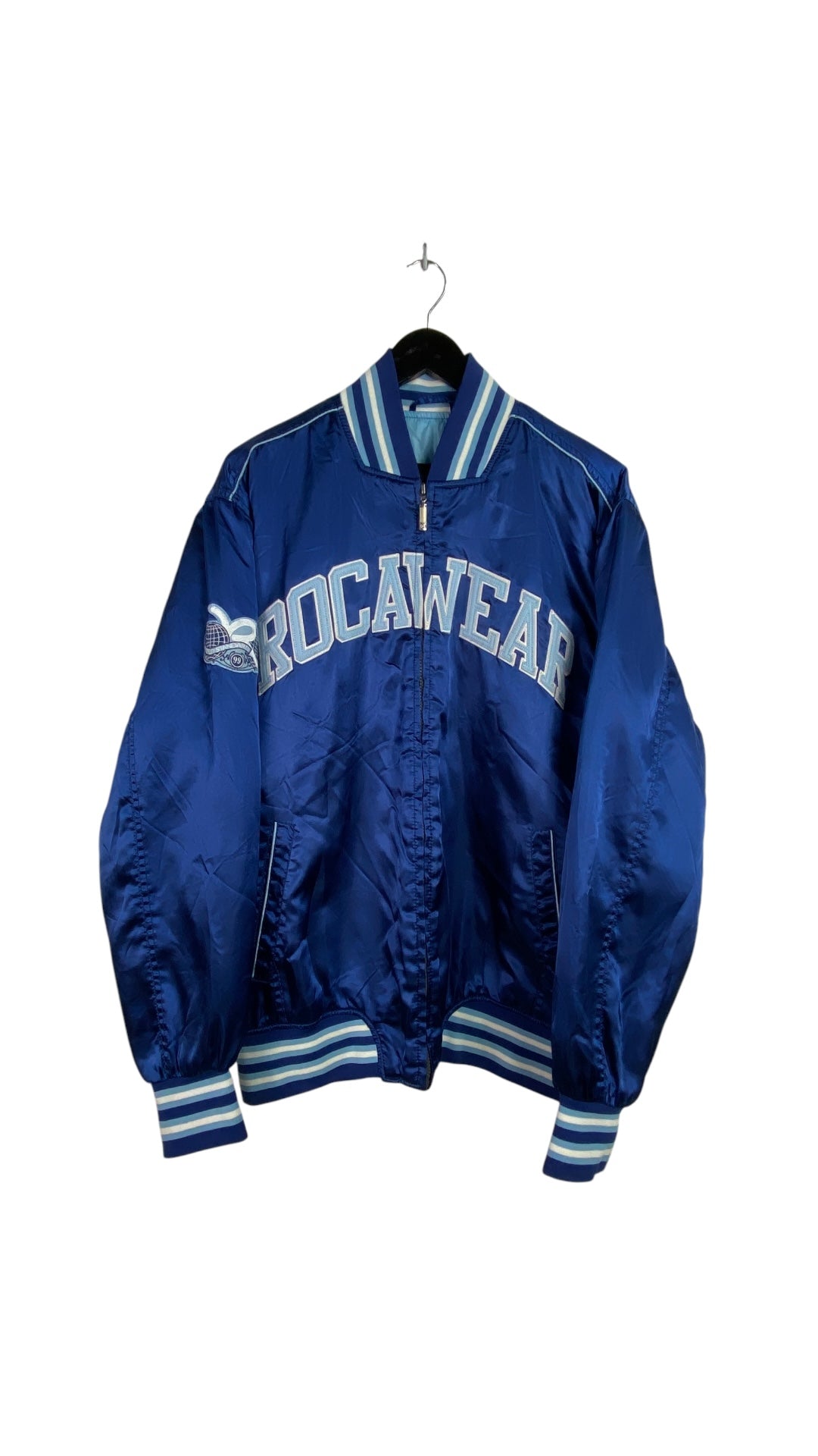 Y2K Royal Blue Rocawear Satin Jacket Sz XL