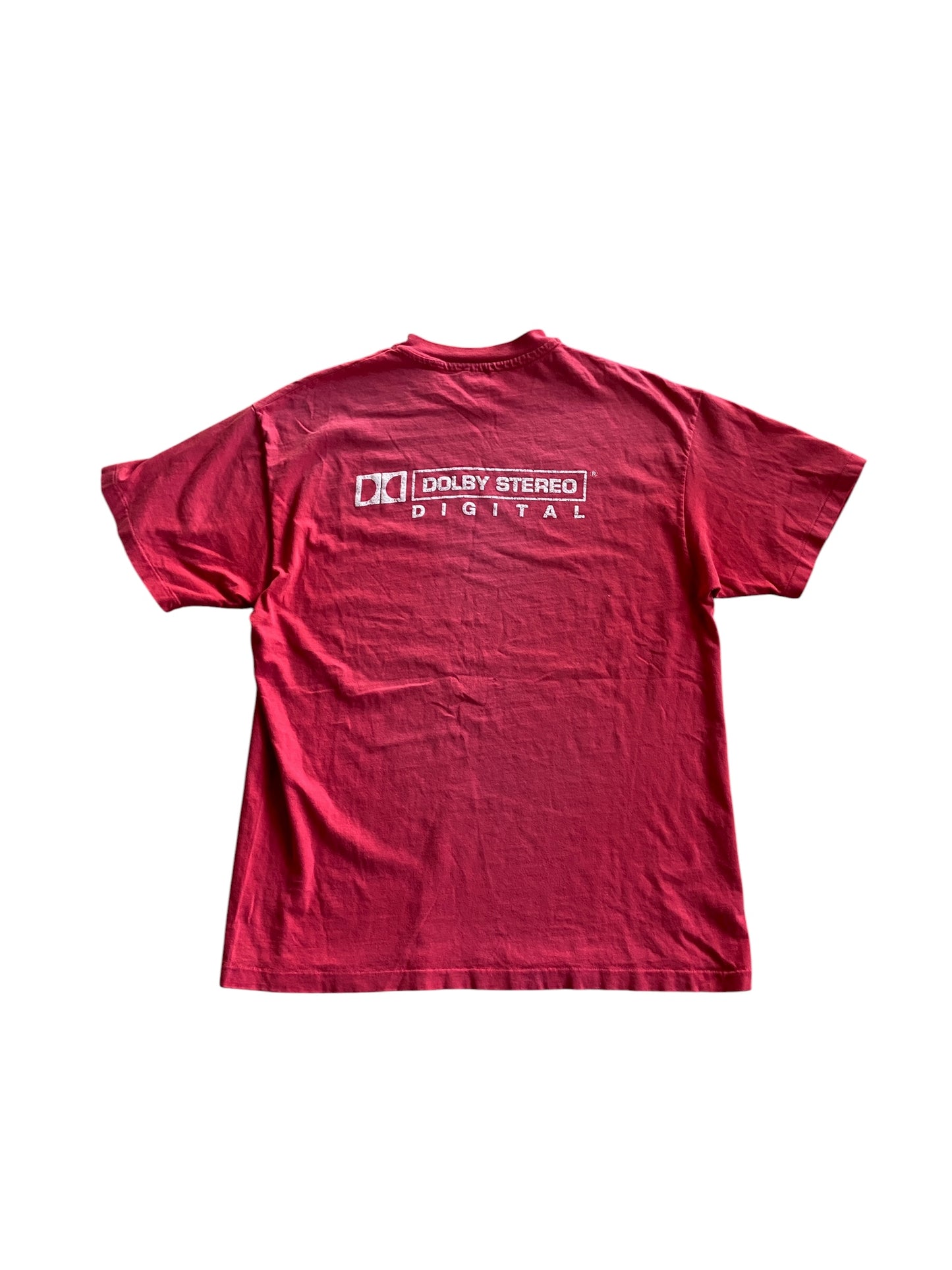 VTG Dolby Stereo Digital Faded Red Tee Sz L