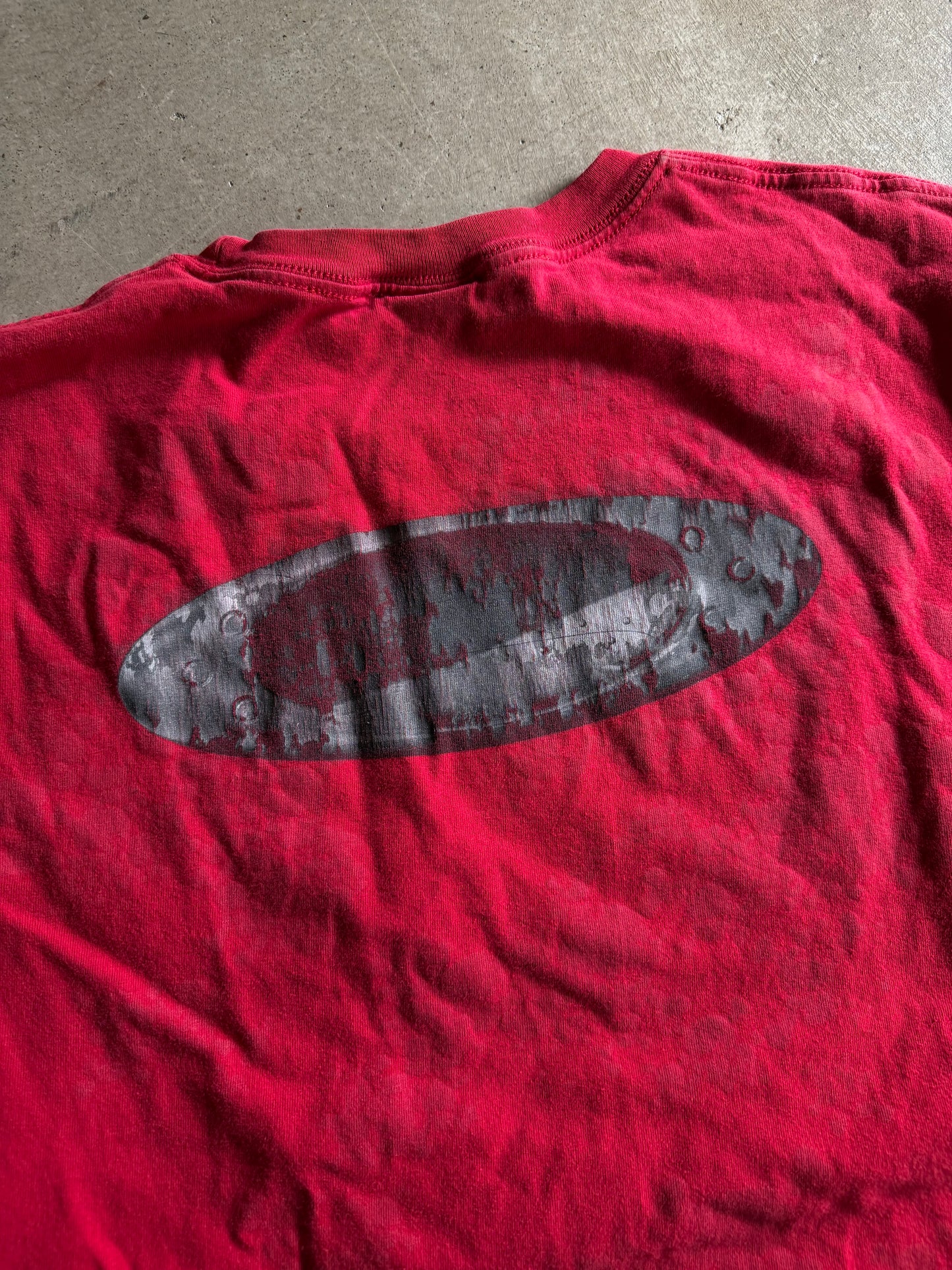 Y2K Oakley Red Skull Grime Tee Sz 2XL