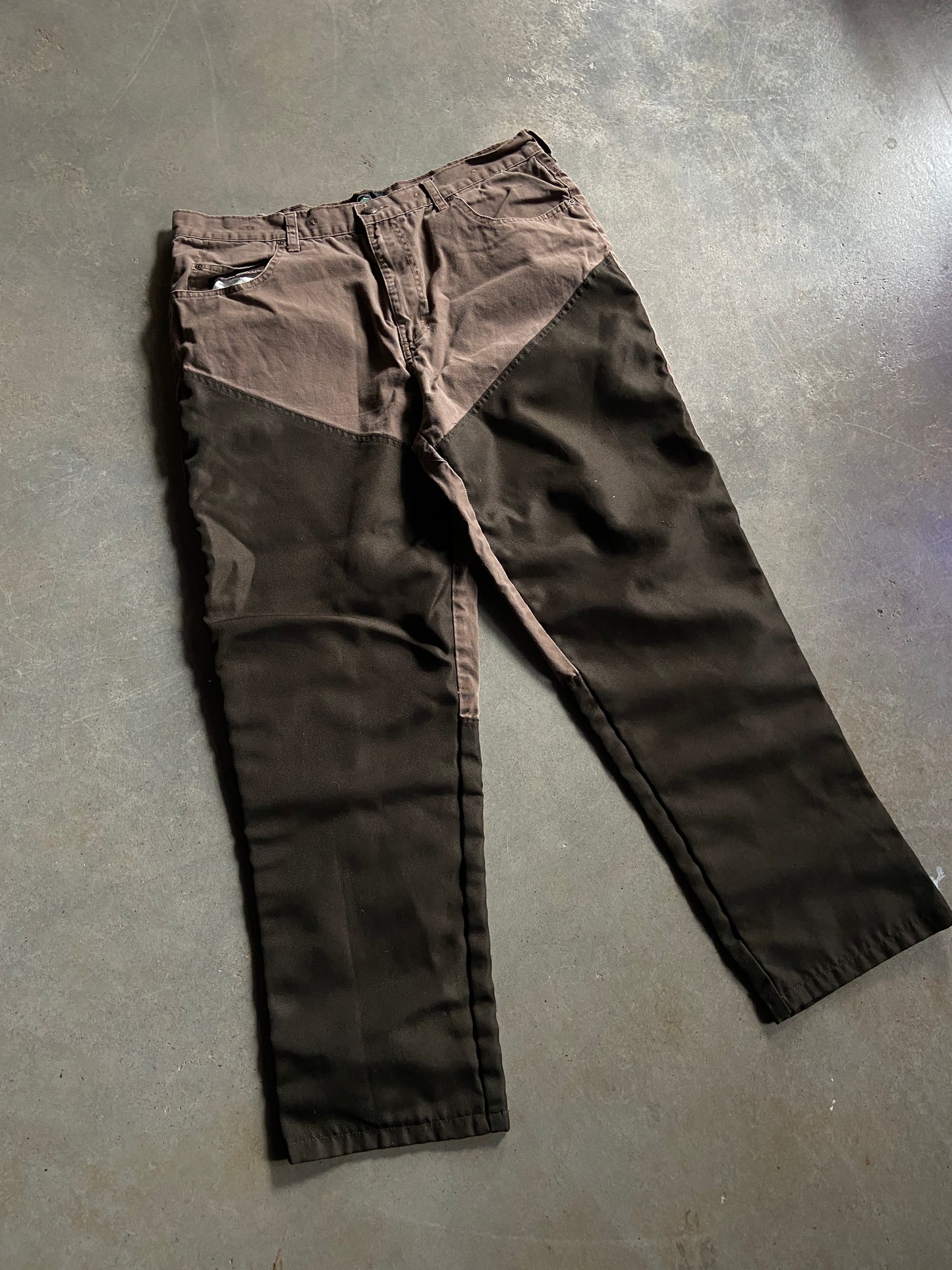 Y2K Red Head Brush Pants Sz 36x30