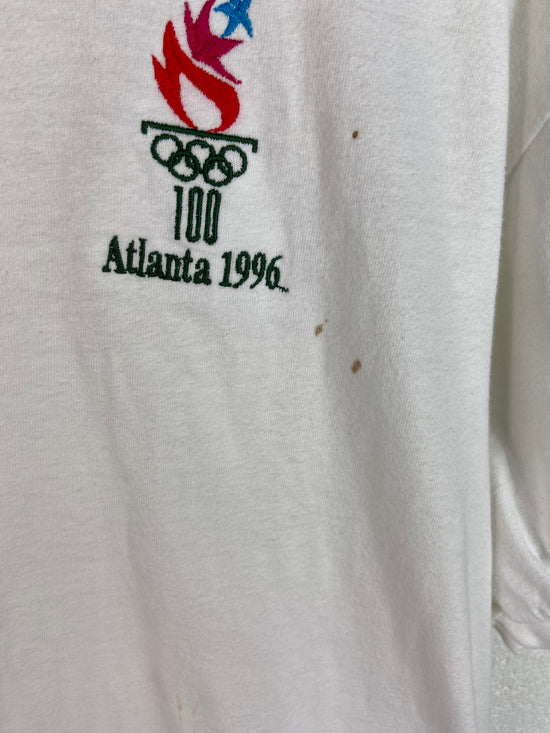 VTG 1996 Atlanta Olympics White Polo Sz L