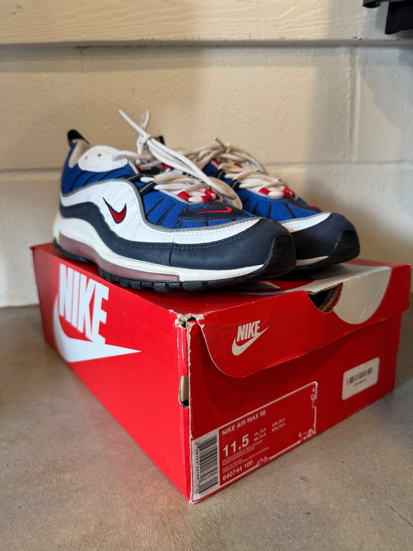 Preowned Nike Air Max 98 Gundam (2018) Sz 11.5M/13W