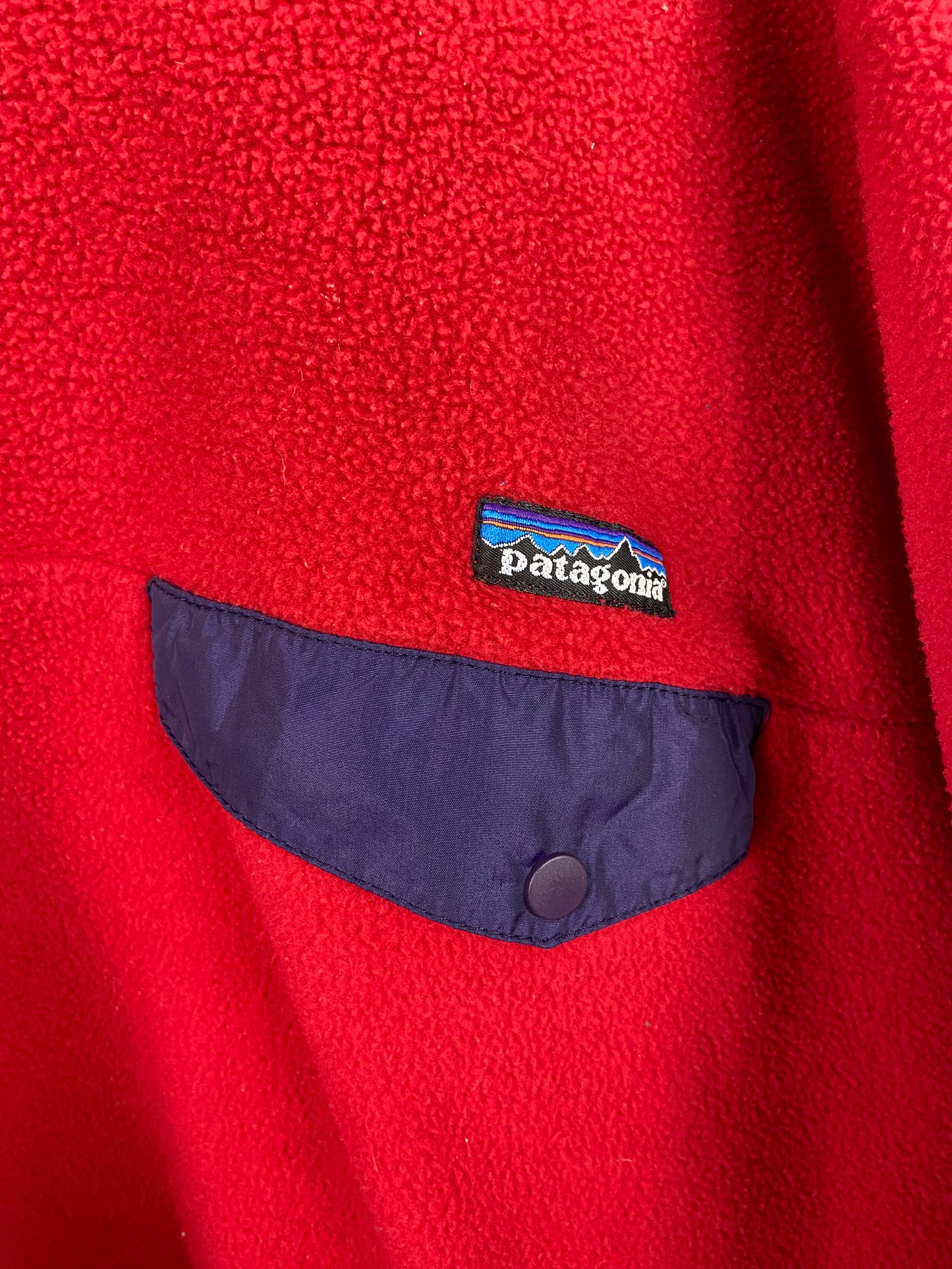 VTG Patagonia Red Fleece Jacket Sz XL