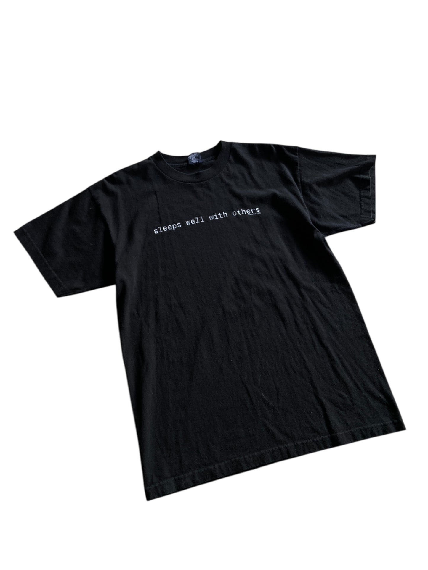 VTG Sleeps Well With Others Text Tee Sz L