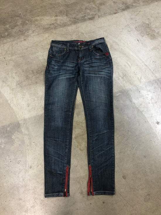 Y2k Womens Ecko Zip Denim Sz 7/8